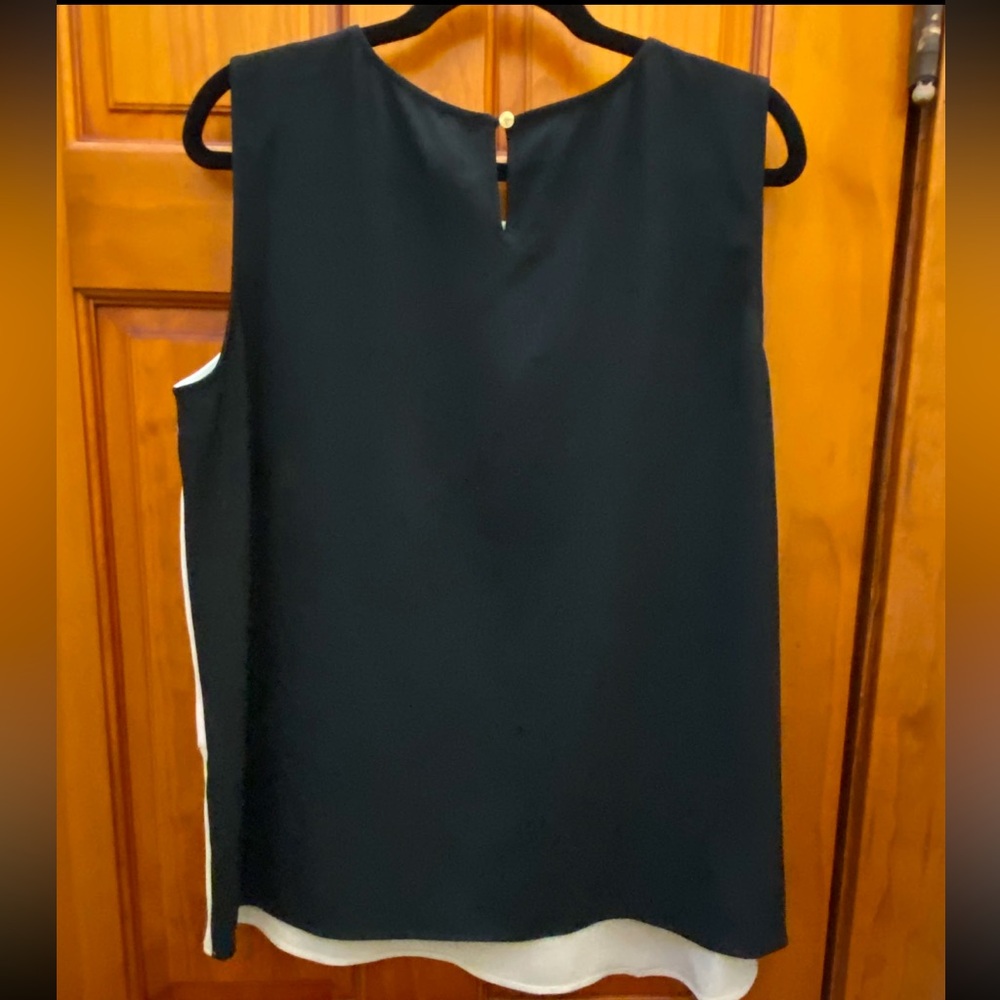 🆕 Calvin Klein CK Women's Sleeveless Colorblock Cami Camisole Blouse XL 16 - Picture 4 of 13